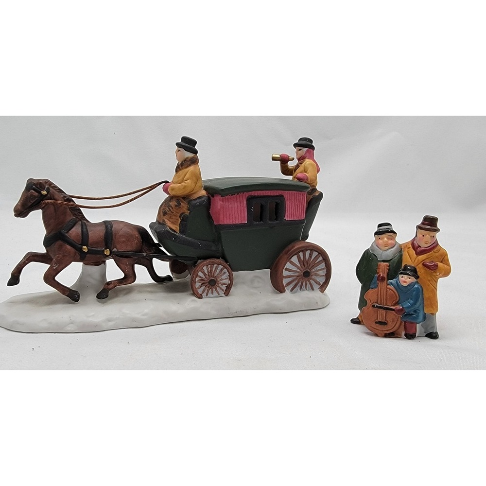 Dept 56 Dover Coach Horse/Carriage & Carolers Heritage Village Collection